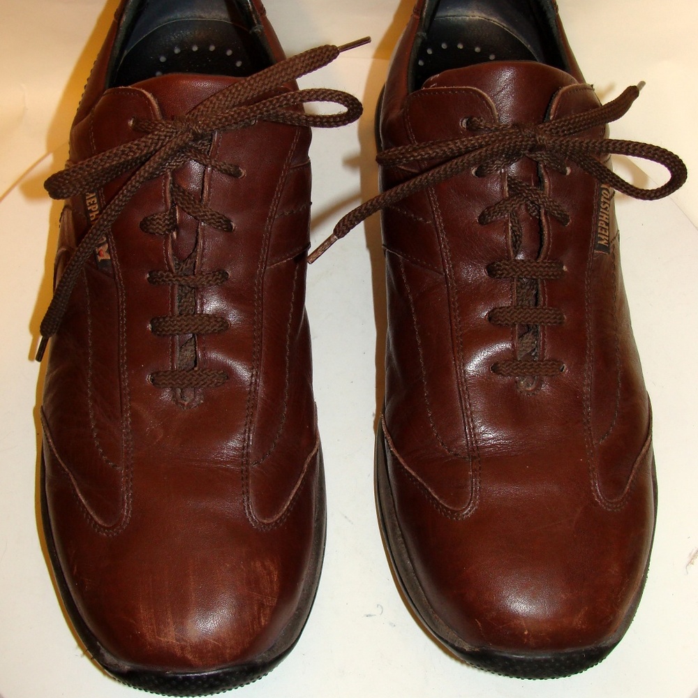 MEPHISTO CITY HIKER MENS BROWN LEATHER SHOES SZ 12